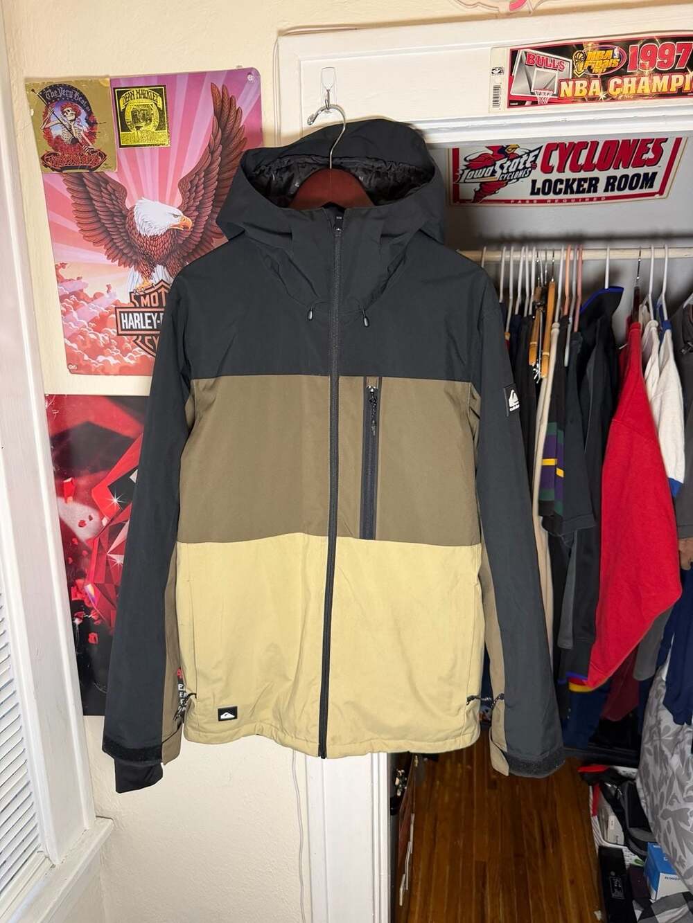 Quiksilver Sycamore Jacket Colorblock Snow Ski Snowboard Size M